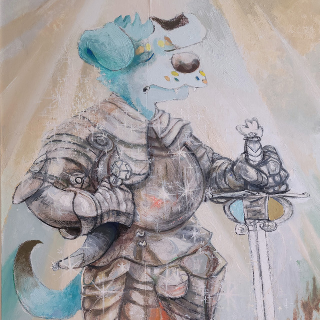 Self Portrait (Emotional Support Dog) — Mark Zubrovich
